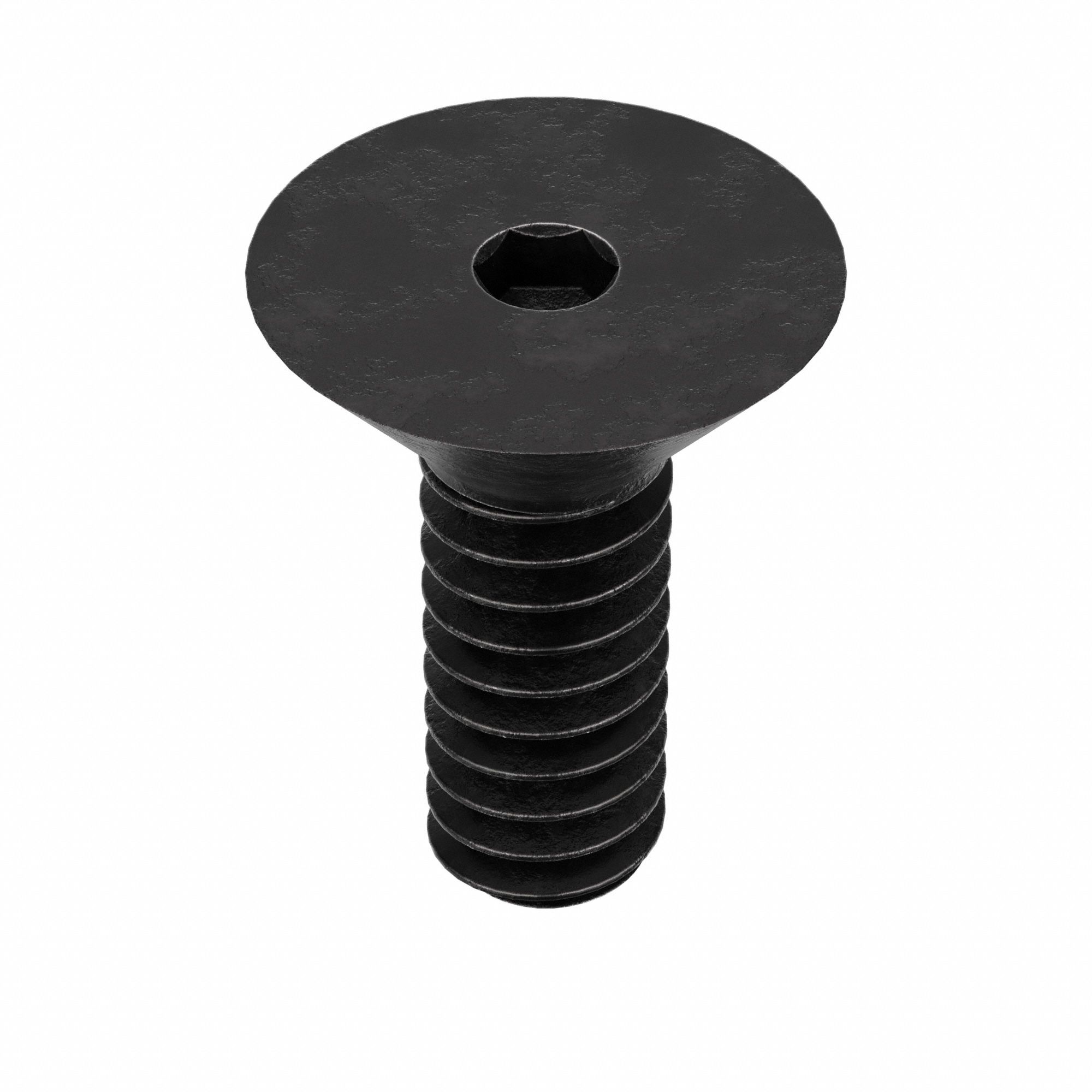Socket Flat Head Screw: #4-40 Thread Size, 1/4 in Lg, Flat, Black Oxide, Alloy Steel, 100 PK