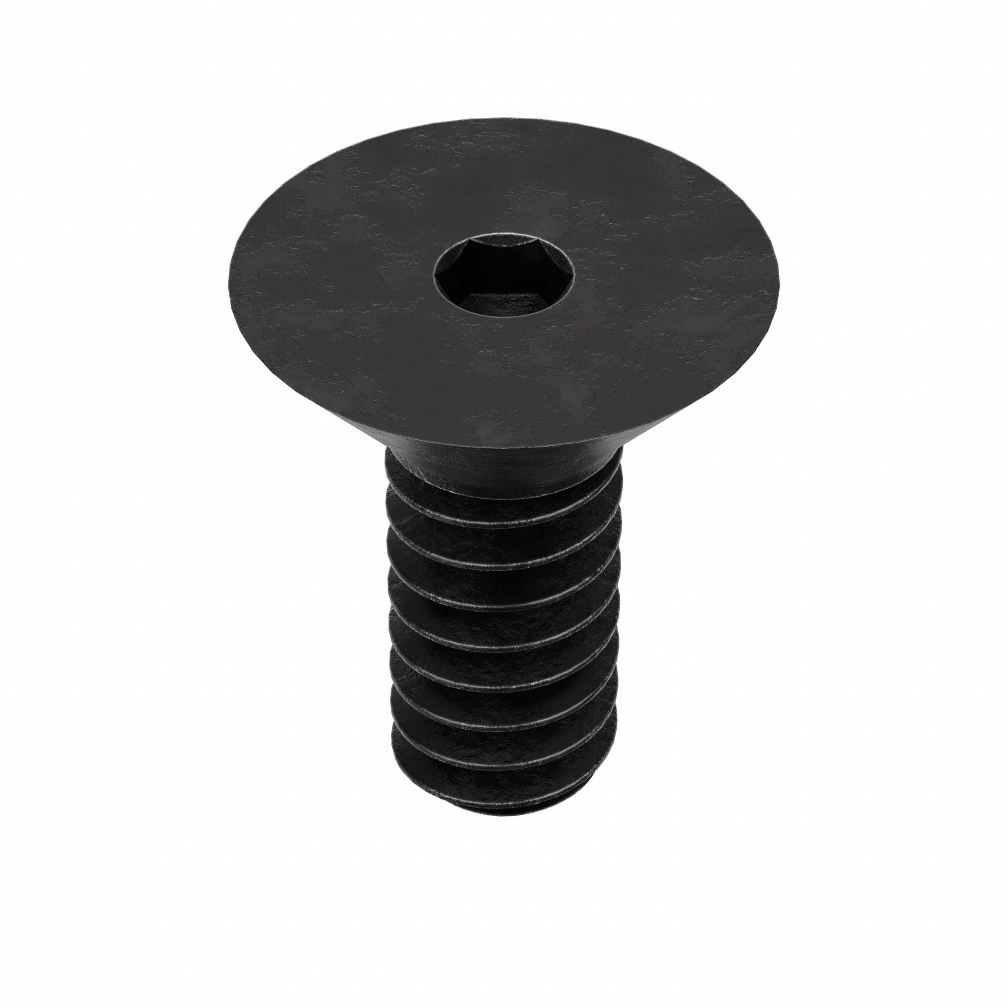 Socket Flat Head Screw: #6-32 Thread Size, 1/4 in Lg, Flat, Black Oxide, Alloy Steel, 100 PK