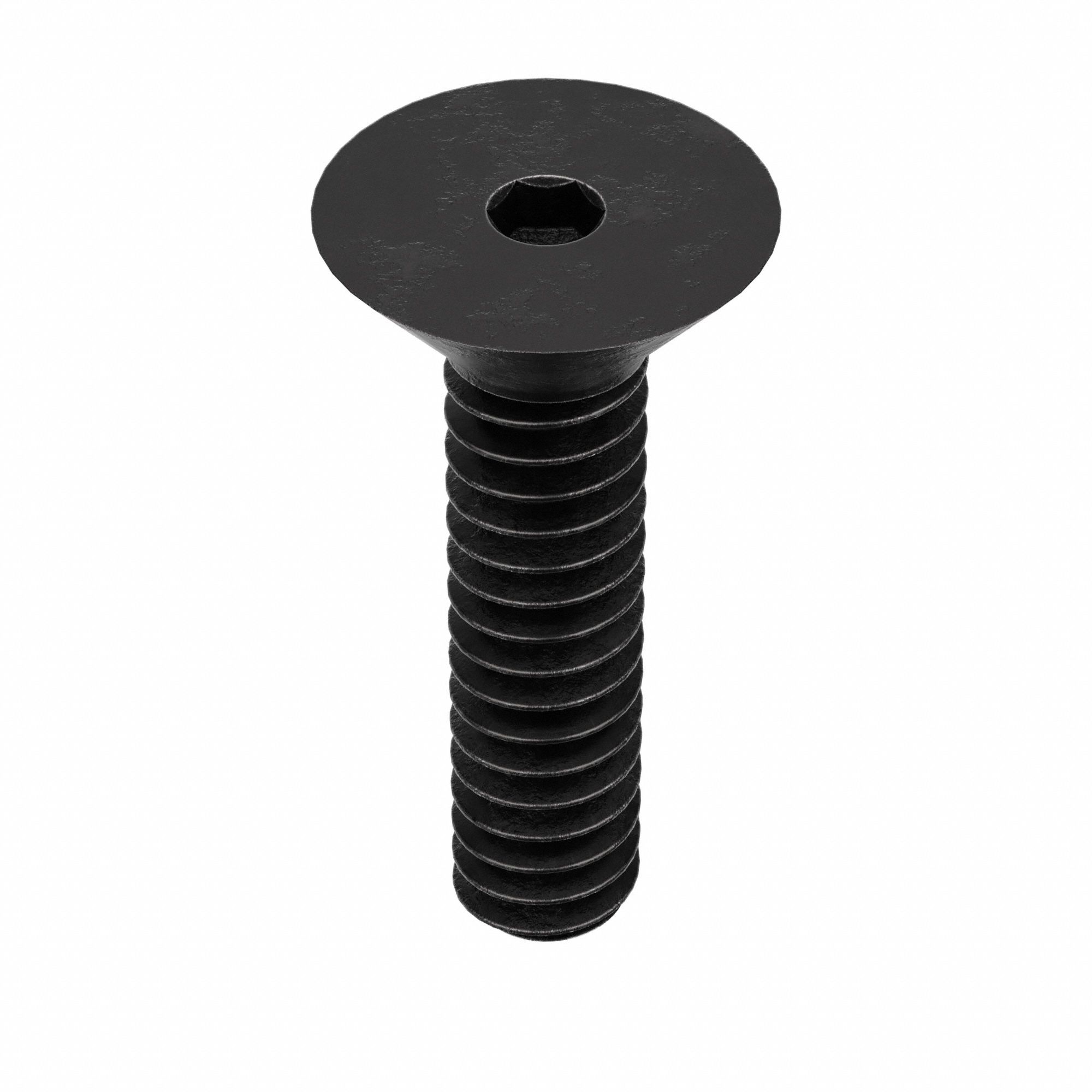 Socket Flat Head Screw: #6-32 Thread Size, 1/2 in Lg, Flat, Black Oxide, Alloy Steel, 100 PK