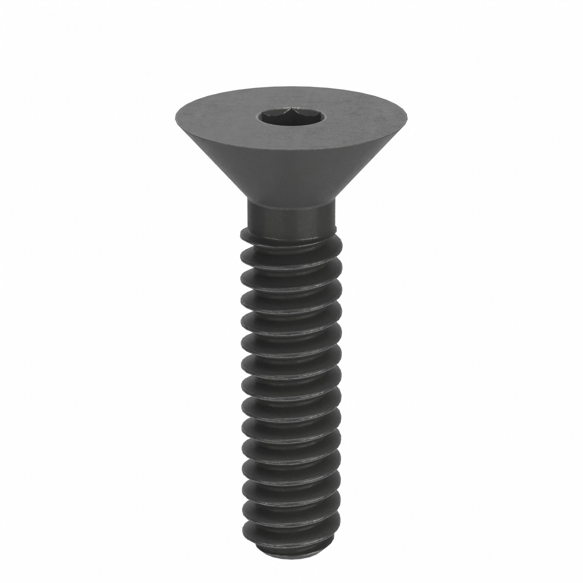 Socket Flat Head Screw: #6-32 Thread Size, 5/8 in Lg, Flat, Black Oxide, Alloy Steel, 100 PK