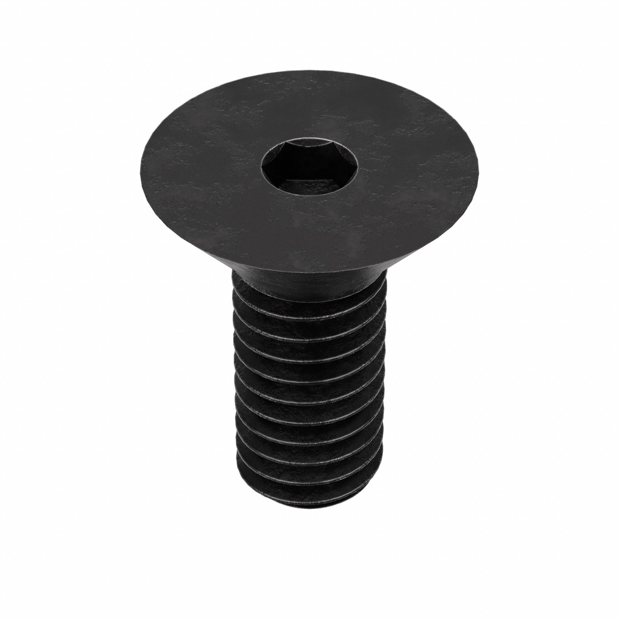 Socket Flat Head Screw: 5/16"-18 Thread Size, 1/2 in Lg, Flat, Black Oxide, Alloy Steel, 100 PK