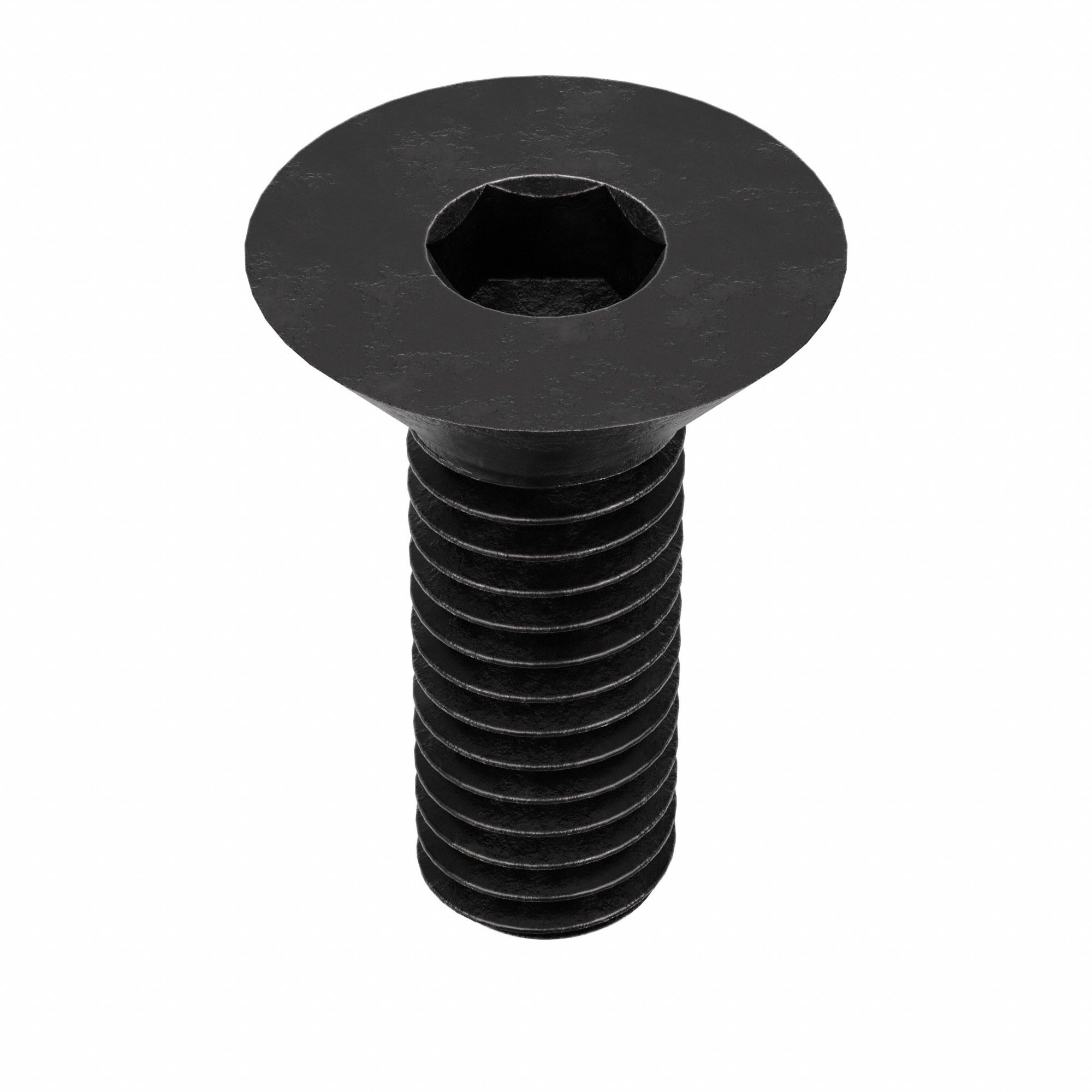 Socket Flat Head Screw: 3/8"-16 Thread Size, 3/4 in Lg, Flat, Black Oxide, Alloy Steel, 100 PK