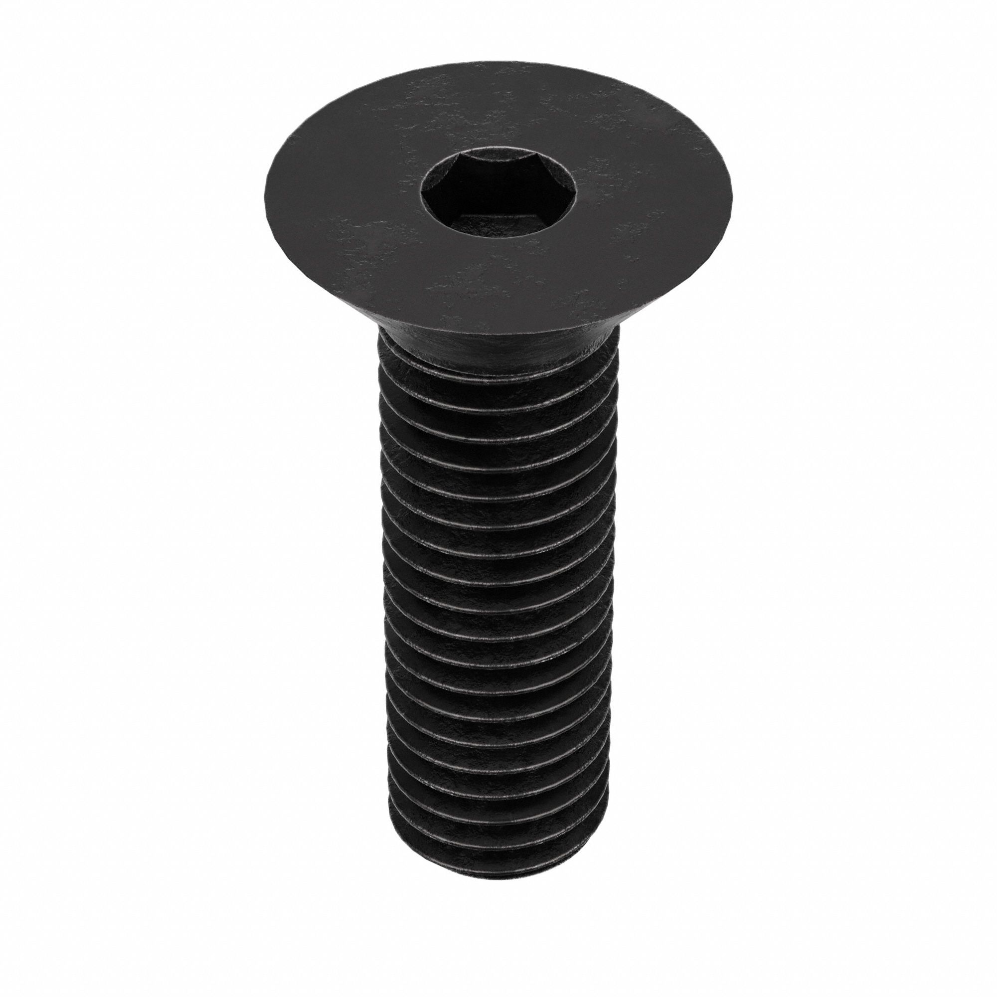 Socket Flat Head Screw: 1/2"-13 Thread Size, 1 1/4 in Lg, Flat, Black Oxide, Alloy Steel, 50 PK