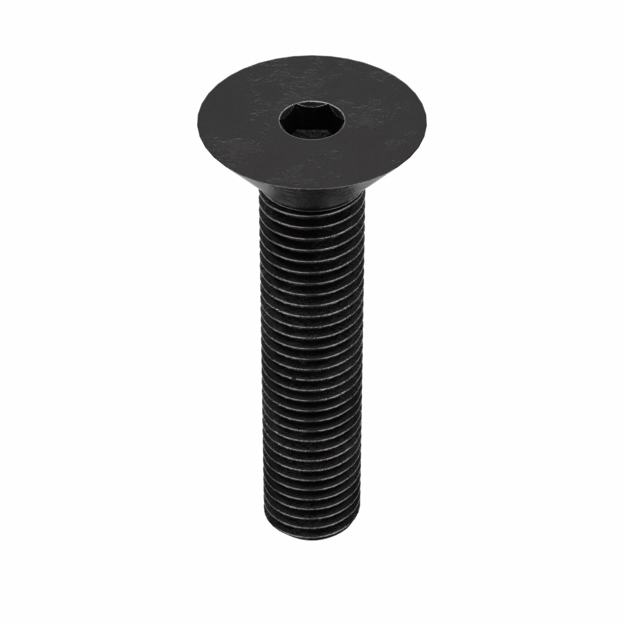 Socket Flat Head Screw: 5/16"-24 Thread Size, 1 1/4 in Lg, Flat, Black Oxide, Alloy Steel, 100 PK