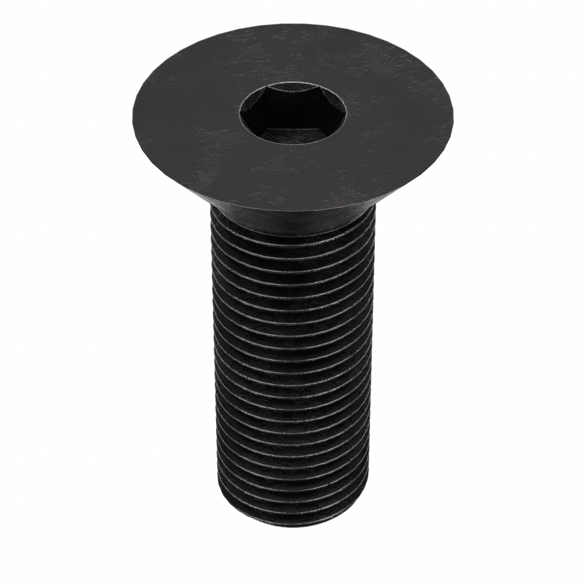 Socket Flat Head Screw: 1/2"-20 Thread Size, 1 in Lg, Flat, Black Oxide, Alloy Steel, 50 PK
