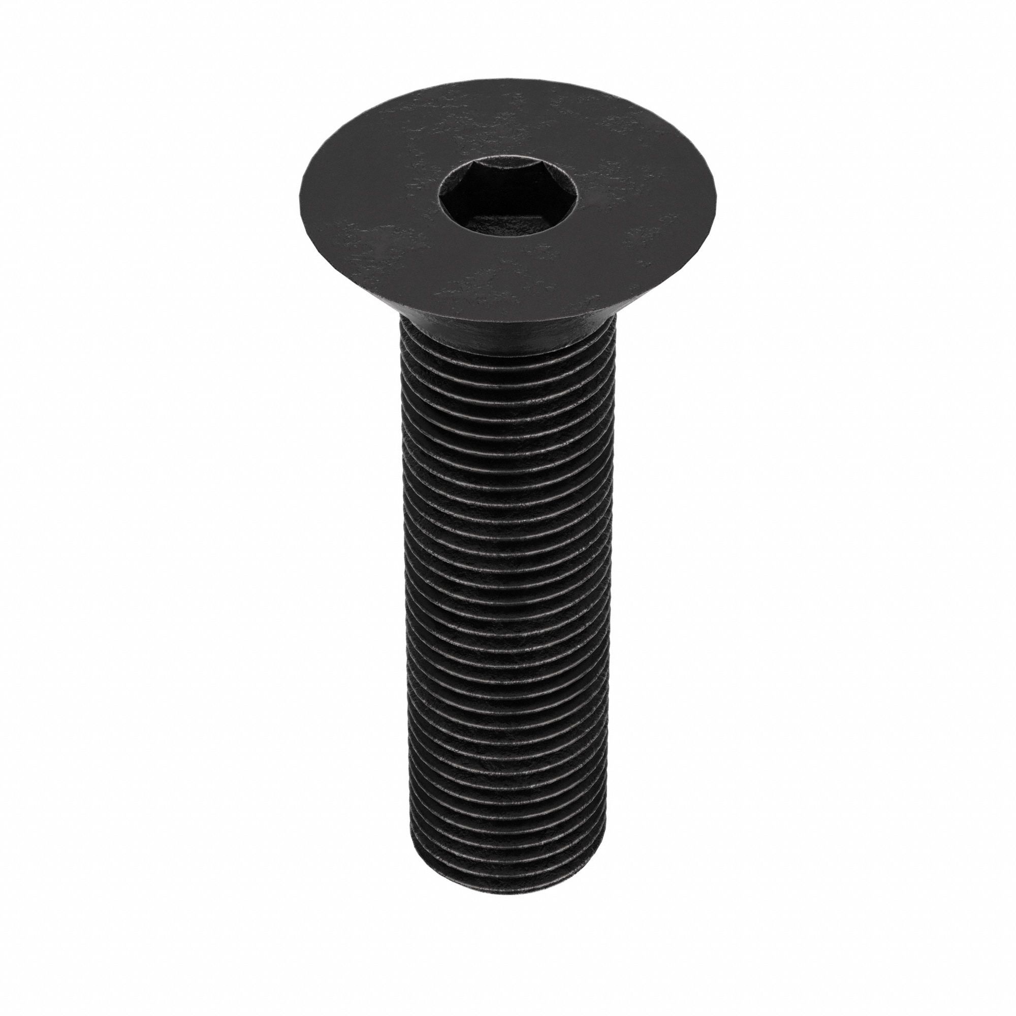 Socket Flat Head Screw: 1/2"-20 Thread Size, 1 1/2 in Lg, Flat, Black Oxide, Alloy Steel, 50 PK