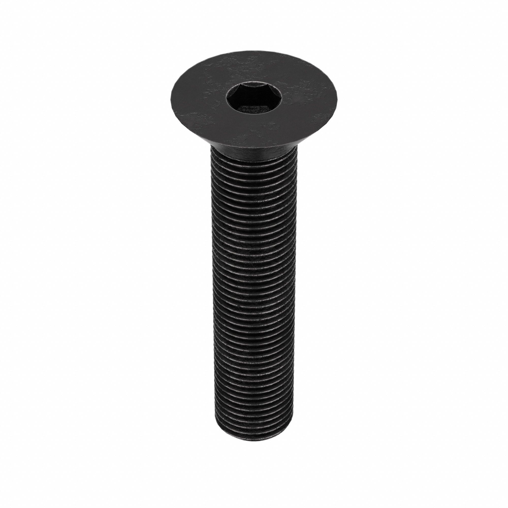 Socket Flat Head Screw: 1/2"-20 Thread Size, 2 in Lg, Flat, Black Oxide, Alloy Steel, 50 PK