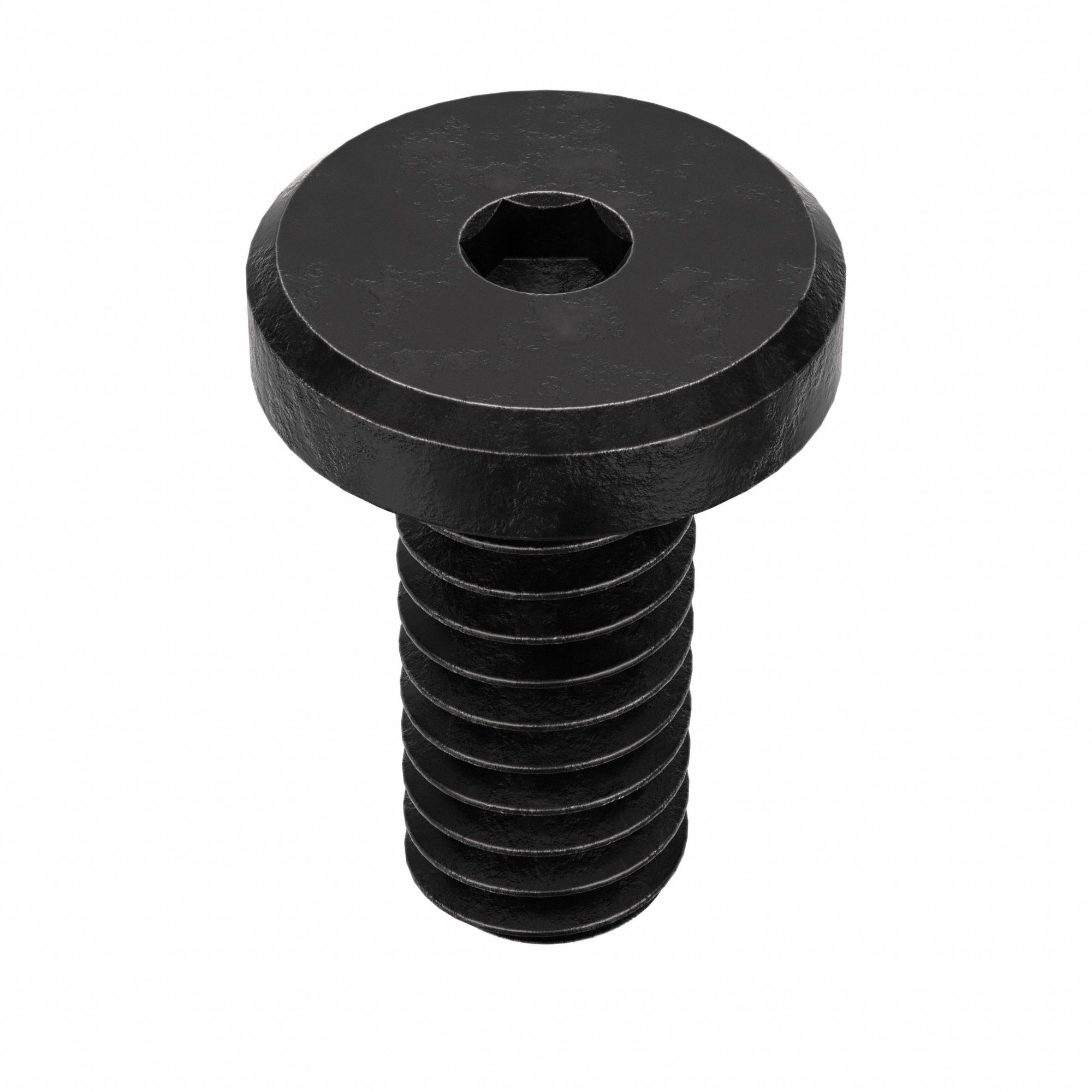 Socket Head Cap Screw: #8-32 Thread Size, 3/8 in Lg, Low-Profile Std, Black Oxide, 100 PK