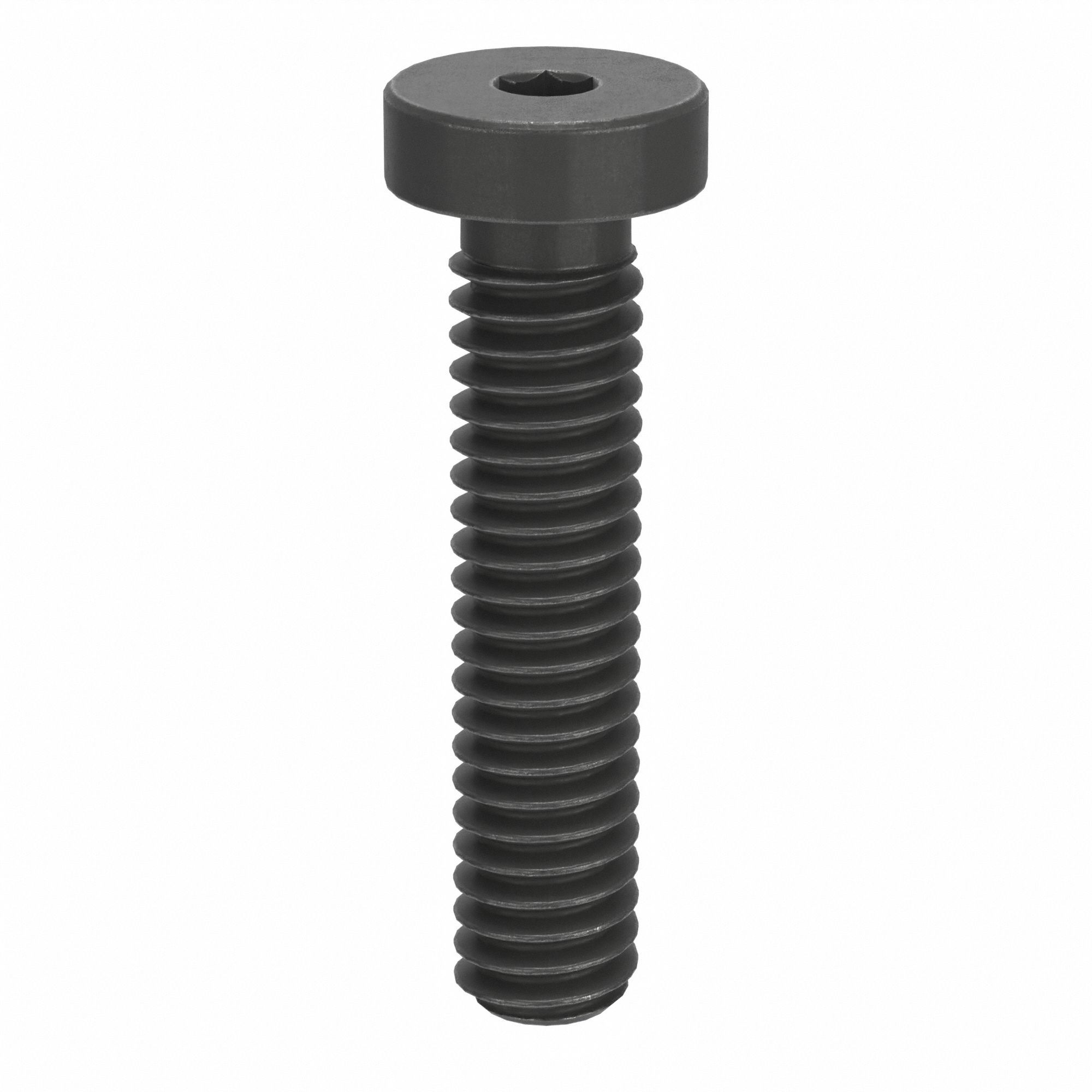 Socket Head Cap Screw: #8-32 Thread Size, 3/4 in Lg, Low-Profile Std, Black Oxide, 100 PK
