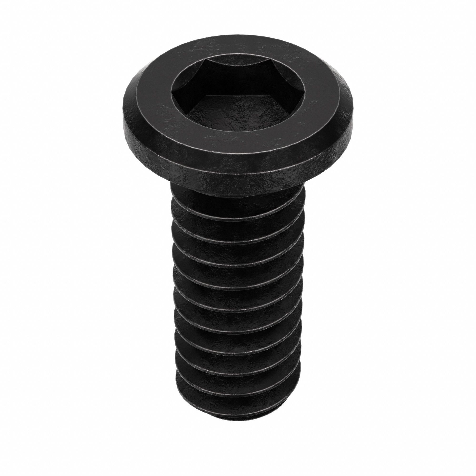 Socket Head Cap Screw: #10-24 Thread Size, 1/2 in Lg, Low-Profile Std, Black Oxide, 100 PK