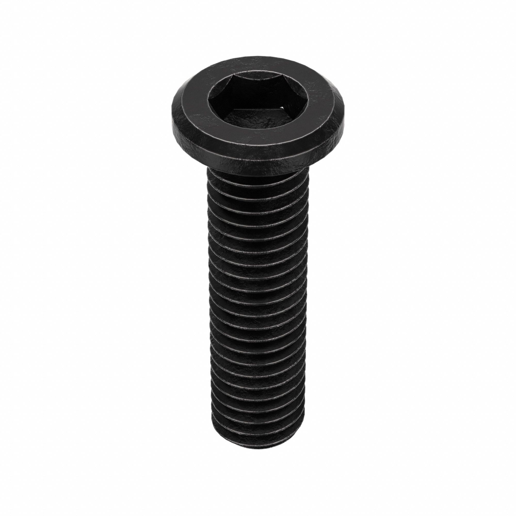 Socket Head Cap Screw: #10-32 Thread Size, 3/4 in Lg, Low-Profile Std, Black Oxide, 100 PK