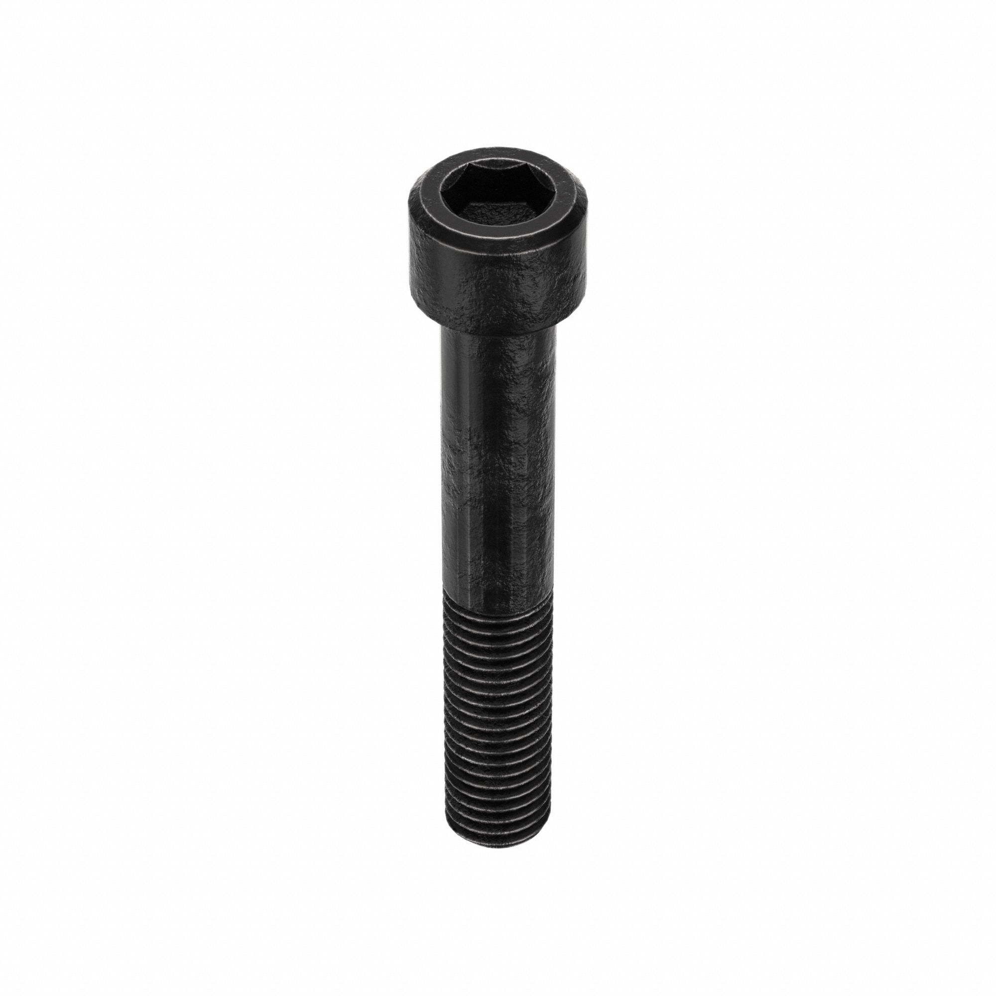 Socket Head Cap Screw: M12x1.75 Thread Size, 75 mm Lg, Std, Black Oxide, Alloy Steel, 50 PK