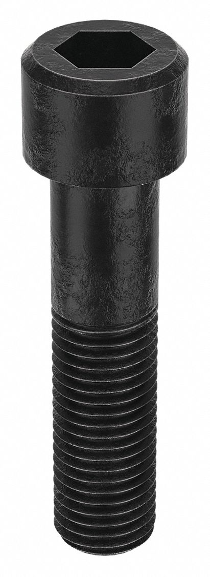 Socket Head Cap Screw: M24x3.00 Thread Size, 100 mm Lg, Std, Black Oxide, Alloy Steel, 10 PK