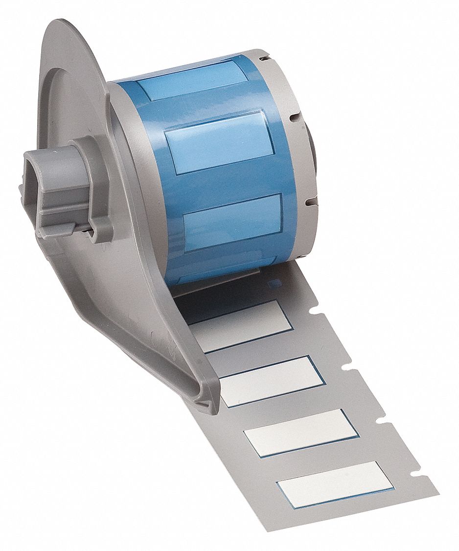 1 11/64 in x 7/16 in, Polyolefin, Precut Label Roll 5YRZ2M712501342 Grainger
