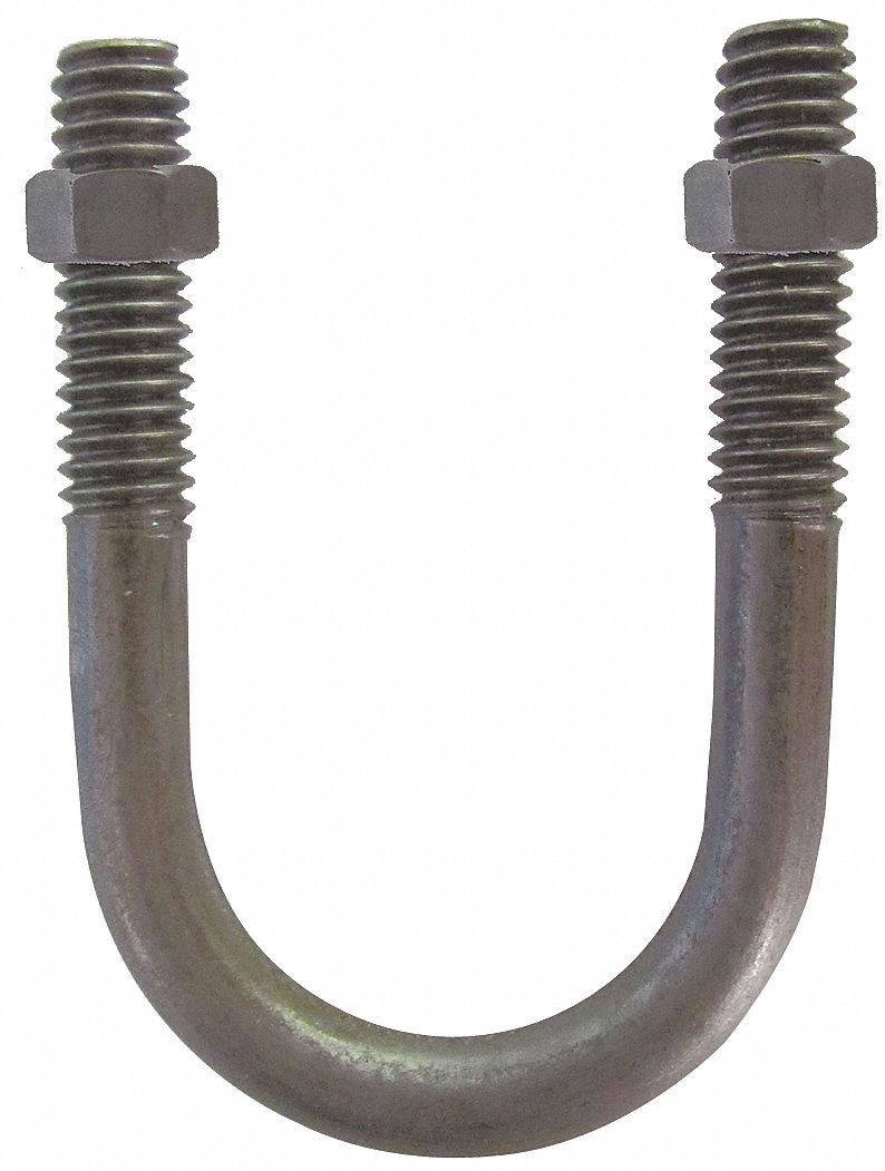 Fabory U Bolt Standard 304 Stainless Steel Plain 1 2 13 2 In Thread Length 5yu98 U 050 0600 Grainger