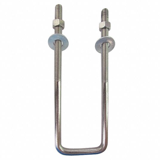 Grainger Approved Square U Bolt 304 Stainless Steel Plain 3 8 16 Thread Size 4 In Inside Wd Dia 304 5yy70 U 037 0405 Grainger