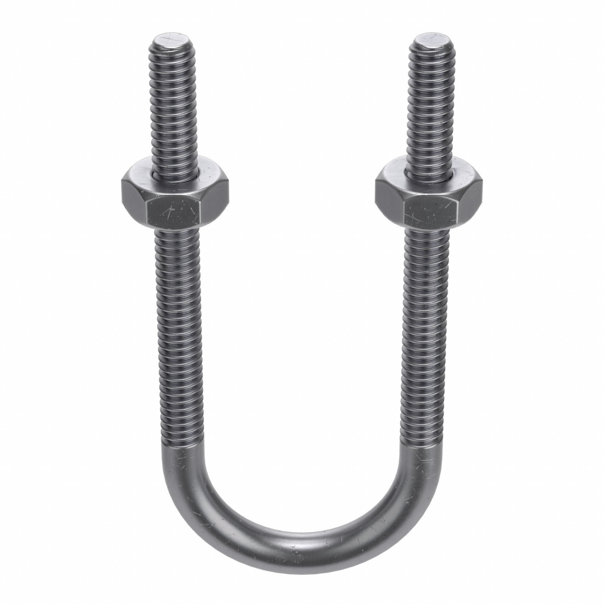STANDARD U-BOLT, STEEL, PLAIN FINISH, ¼