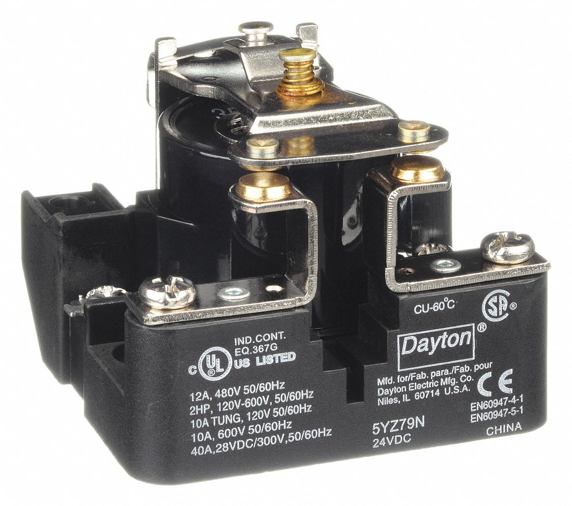 OPEN POWER RELAY, SURFACE MOUNTED, 24V DC, 4 PINS/TERMINALS, SPST-NO