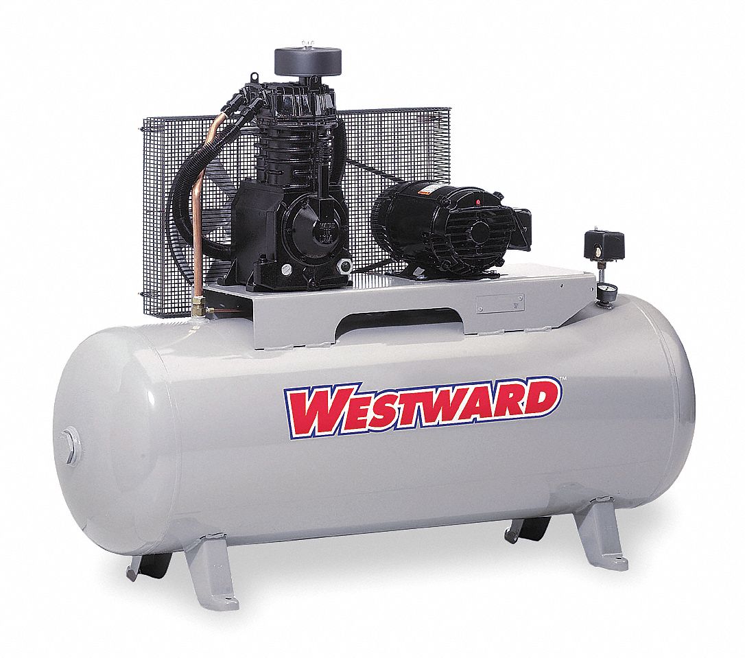 WESTWARD 3 Phase Electrical Horizontal 5.00HP Air Compressor