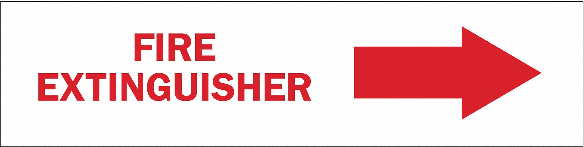 FIRE EQUIPMENT SIGN, NO HEADER, POLYESTER, 3½ IN X 14 IN, ADHESIVE SURFACE, NOT RETROREFLECTIVE