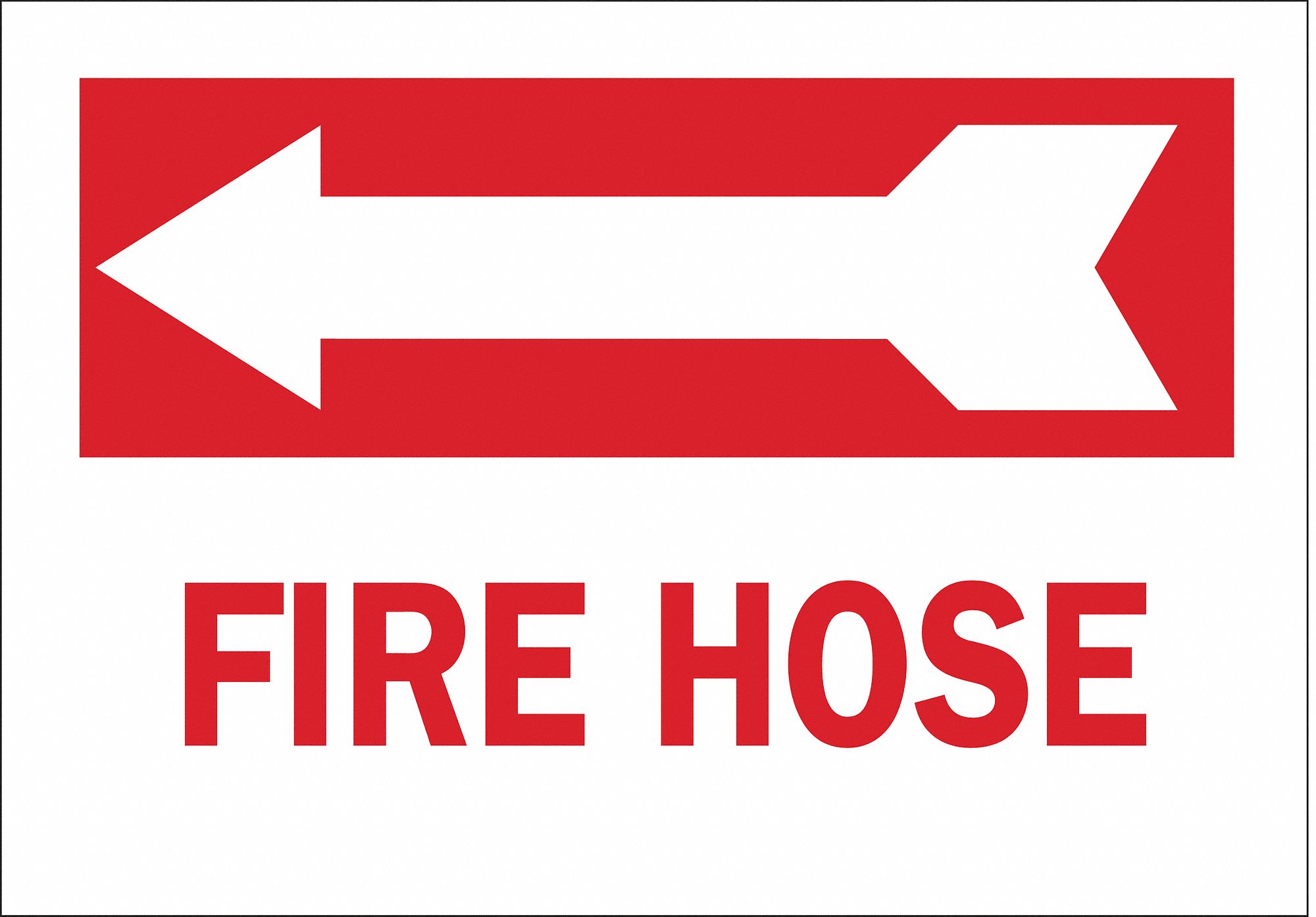 FIRE EQUIPMENT SIGN, NO HEADER, ALUMINUM, 10 IN X 14 IN, WITH MOUNTING HOLES, NOT RETROREFLECTIVE