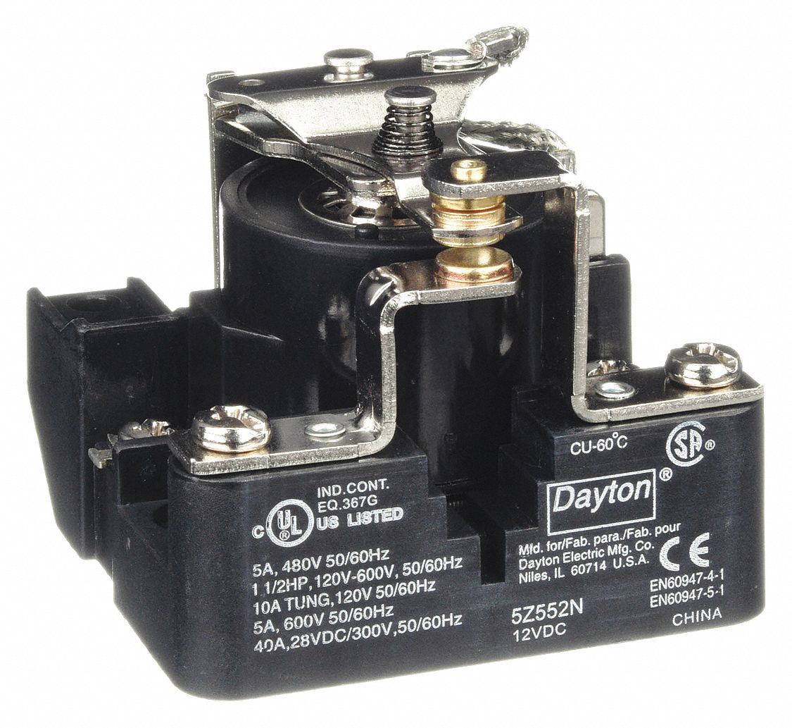 OPEN POWER RELAY, SURFACE MOUNTED, 12V DC, 5 PINS/TERMINALS, SPDT