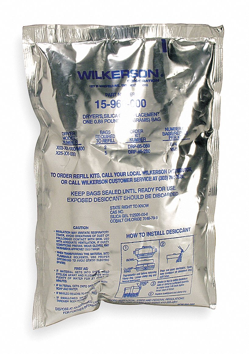WILKERSON Replacement Desiccant Silica Gel, DRP85059 5Z612DRP85