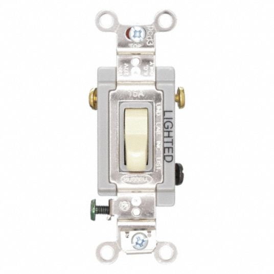 Toggle Switch, 3Way, Illuminated Wall Switch 5Z732HBL1203IL Grainger