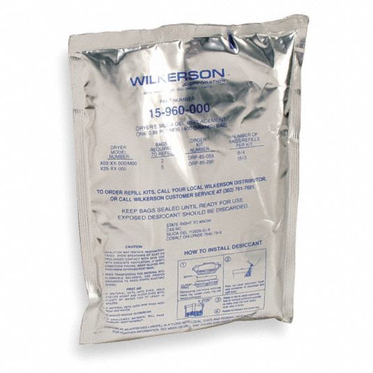 WILKERSON, Silica Gel, Manual Desiccant Dryers, Replacement Desiccant