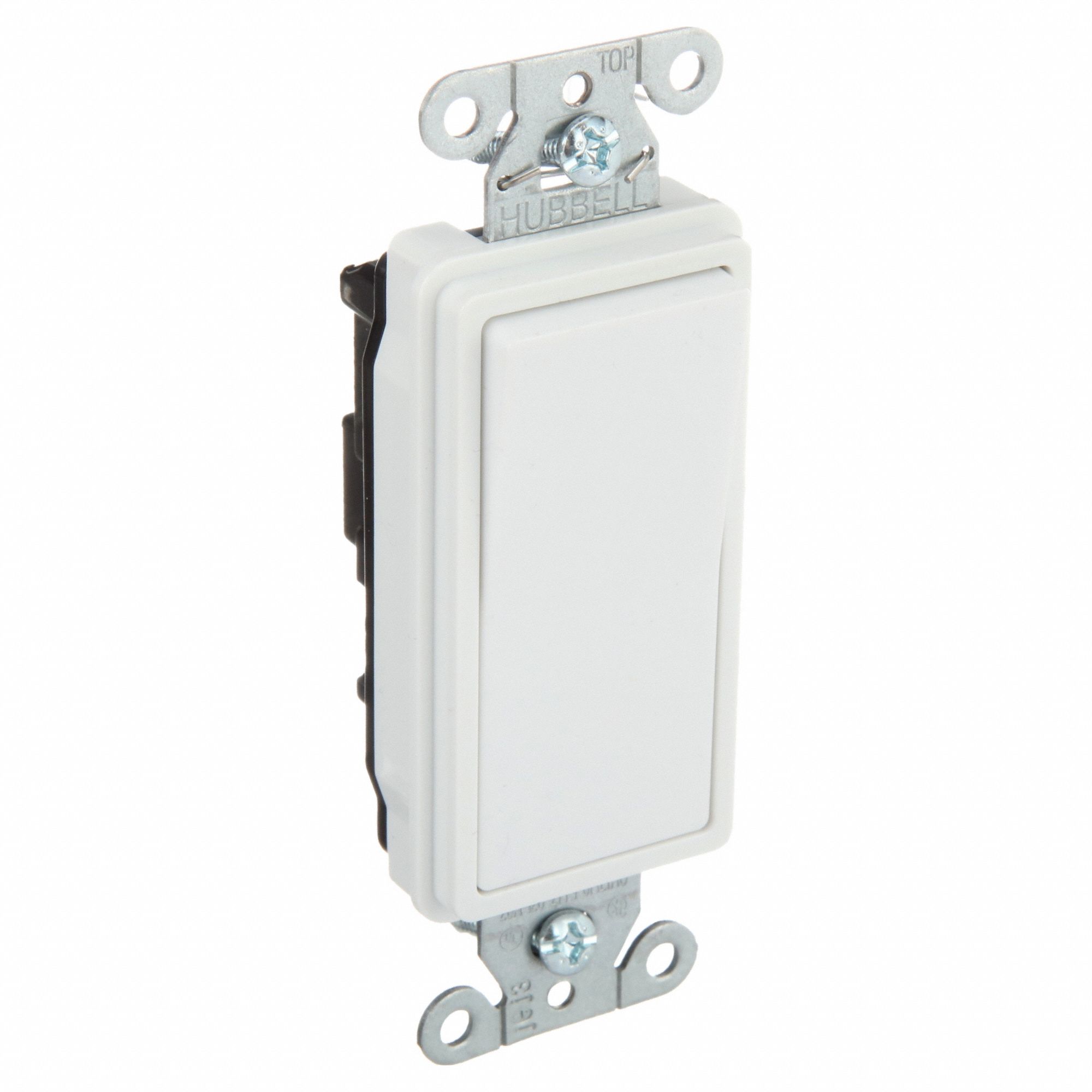 WALL SWITCH, ROCKER SWITCH, 3-WAY, WHITE, 20 A, SCREW TERMINALS