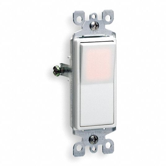 Illuminated Wall Switch 1 Pole Maintained Rocker Grainger