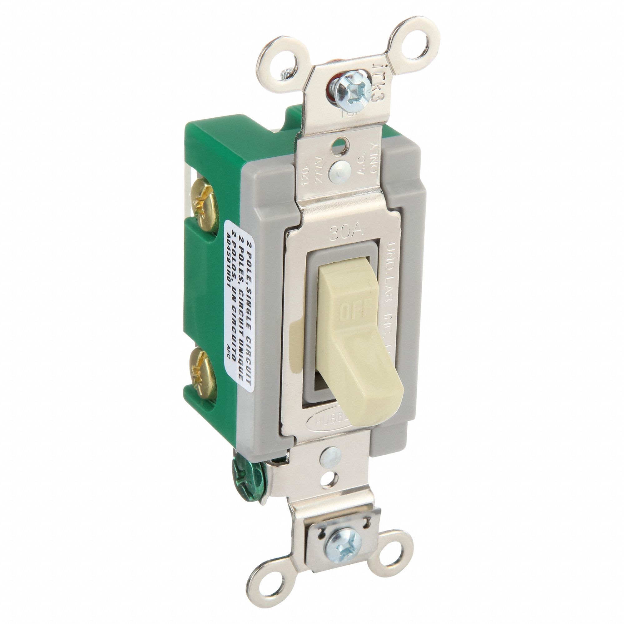 Toggle Switch, Double Pole, Wall Switch 5Z810HBL3032I Grainger