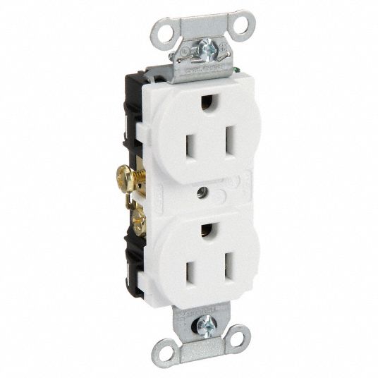 HUBBELL, Duplex, White, Receptacle - 5Z834|CR15WHI - Grainger