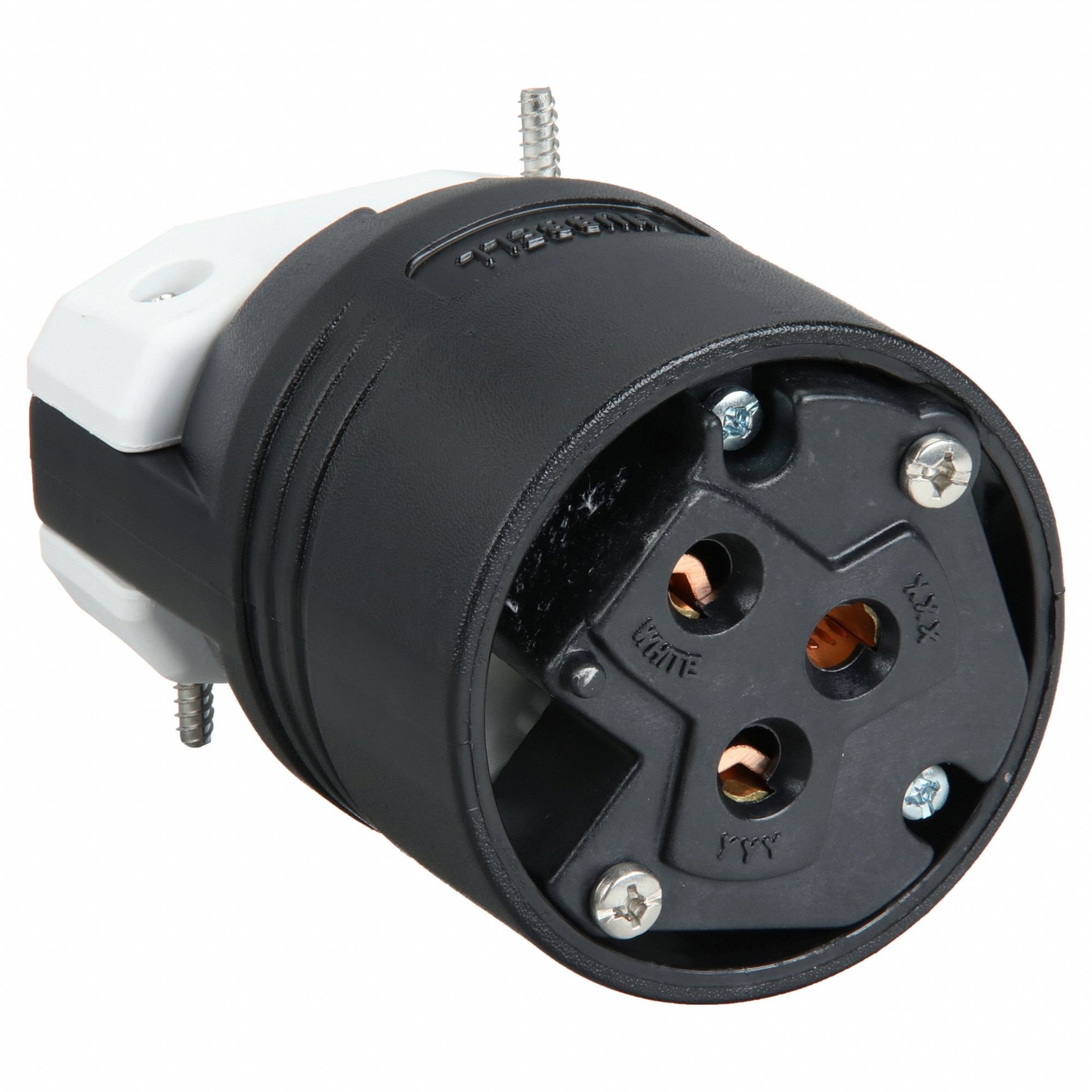 Straight Blade Plug: 10-30P, 30 A, 125/250V AC, Black, 3 Poles