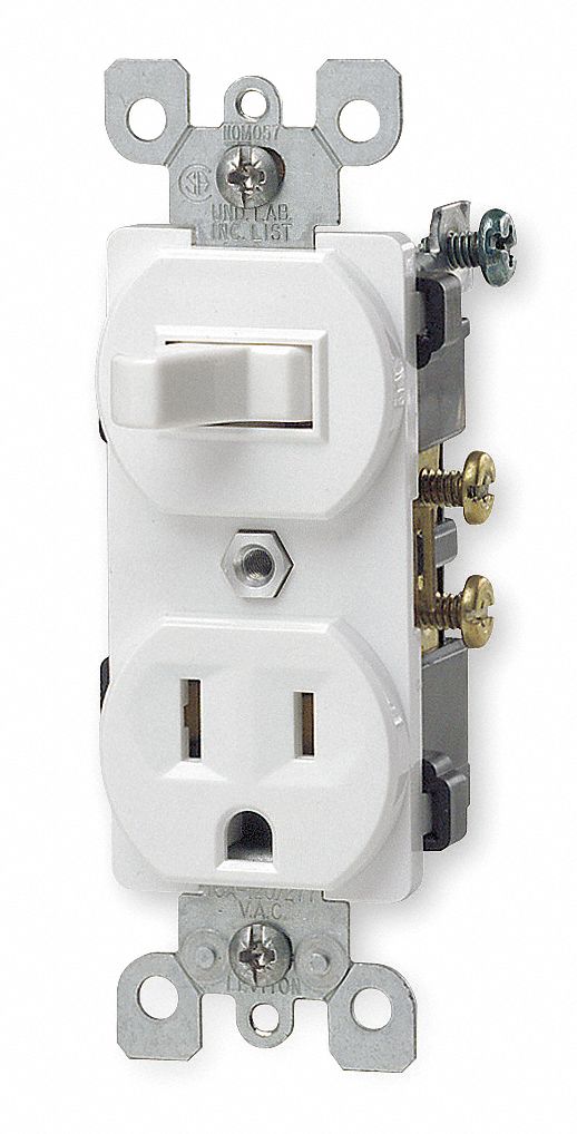 Combination Device, Switch/Receptacle Wiring Combination, Toggle, 515R