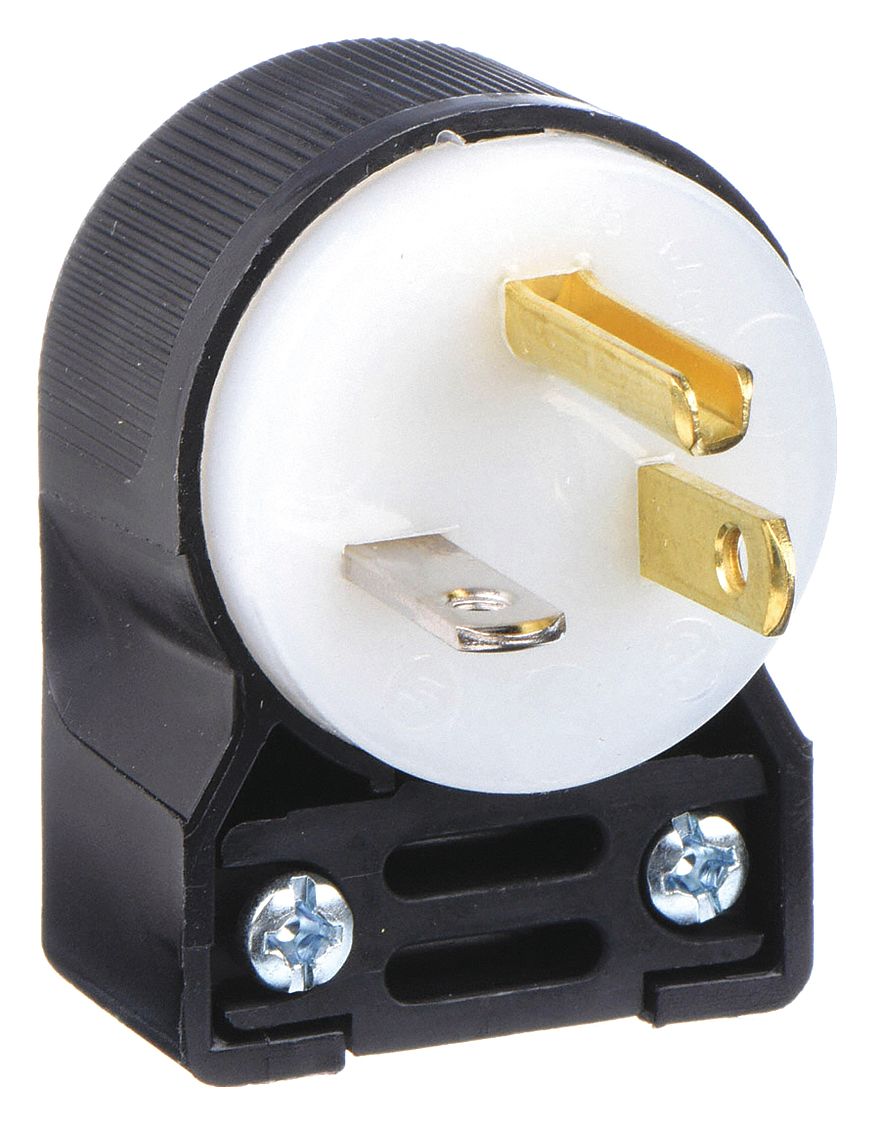 520P, 20 A, Angle Straight Blade Plug 5Z866HBL5366CA Grainger