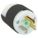 STRAIGHT BLADE PLUG, 5-20P, 20 A, 125V AC, BLACK/WHITE, 2 POLES, SCREW TERMINALS