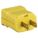 STRAIGHT BLADE PLUG, 1-15P, 15 A, 125V AC, YELLOW, 2 POLES