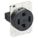 RECEPTACLE, SINGLE, 14-30R, 125/250V AC, 30 A, BLACK, 3 POLE/4 WIRE, SCREW TERMINALS