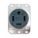 RECEPTACLE, SINGLE, 14-60R, 125/250V AC, 60 A, BLACK, 3 POLE/4 WIRE, SCREW TERMINALS