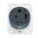 RECEPTACLE, SINGLE, 15-50R, 250V AC, 50 A, BLACK, 3 POLE/4 WIRE, SCREW TERMINALS