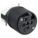 STRAIGHT BLADE PLUG, 15-60P, 60 A, 250V AC, BLACK, 3 POLES