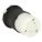 LOCKING CONNECTOR, L7-20R, 20 A, 277V AC, 2 POLES, BLACK/WHITE, SCREW TERMINALS, L7-20