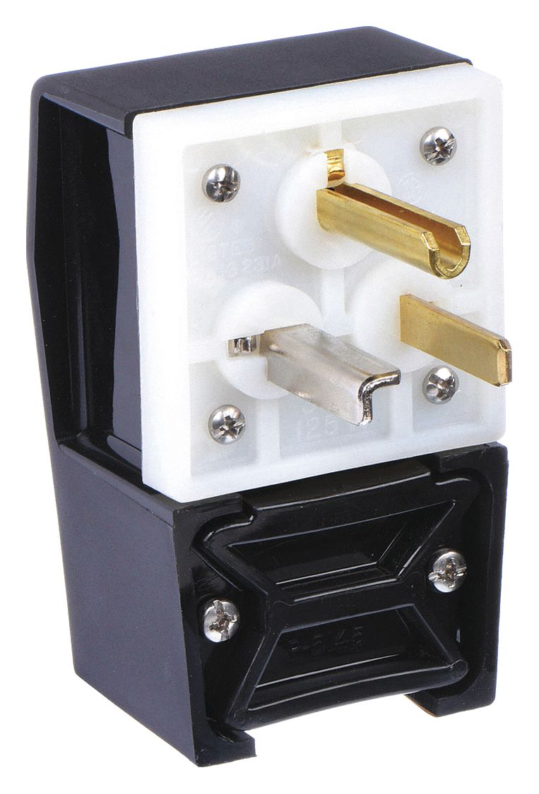 TBSE NEMA 14-30P 30Amp Straight Blade Angle Plug, 3 Pole 4 Wire