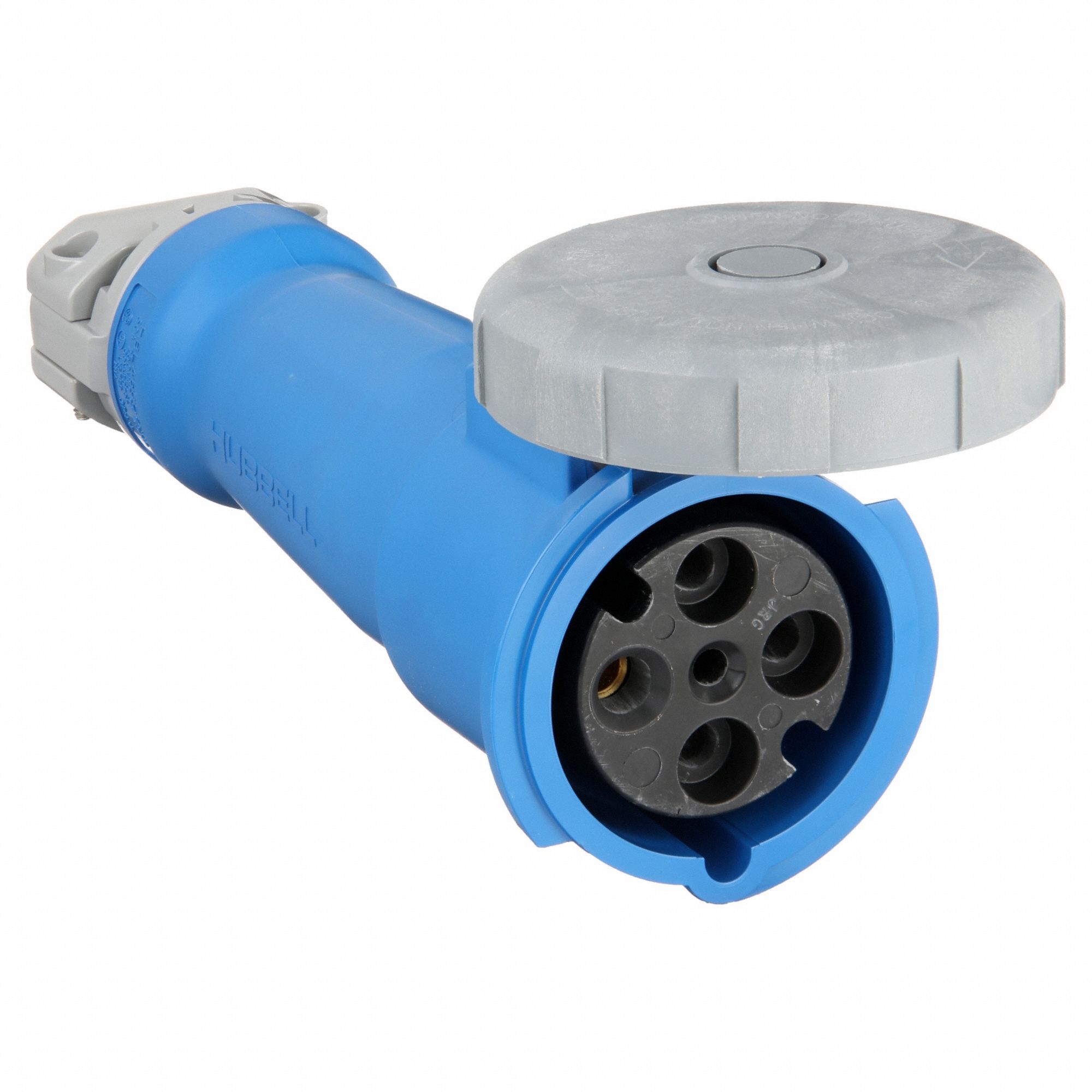 WATERTIGHT PIN AND SLEEVE CONNECTOR, 60 A, 250V AC, 7 1/2 HORSEPOWER RATING, IEC GROUNDING