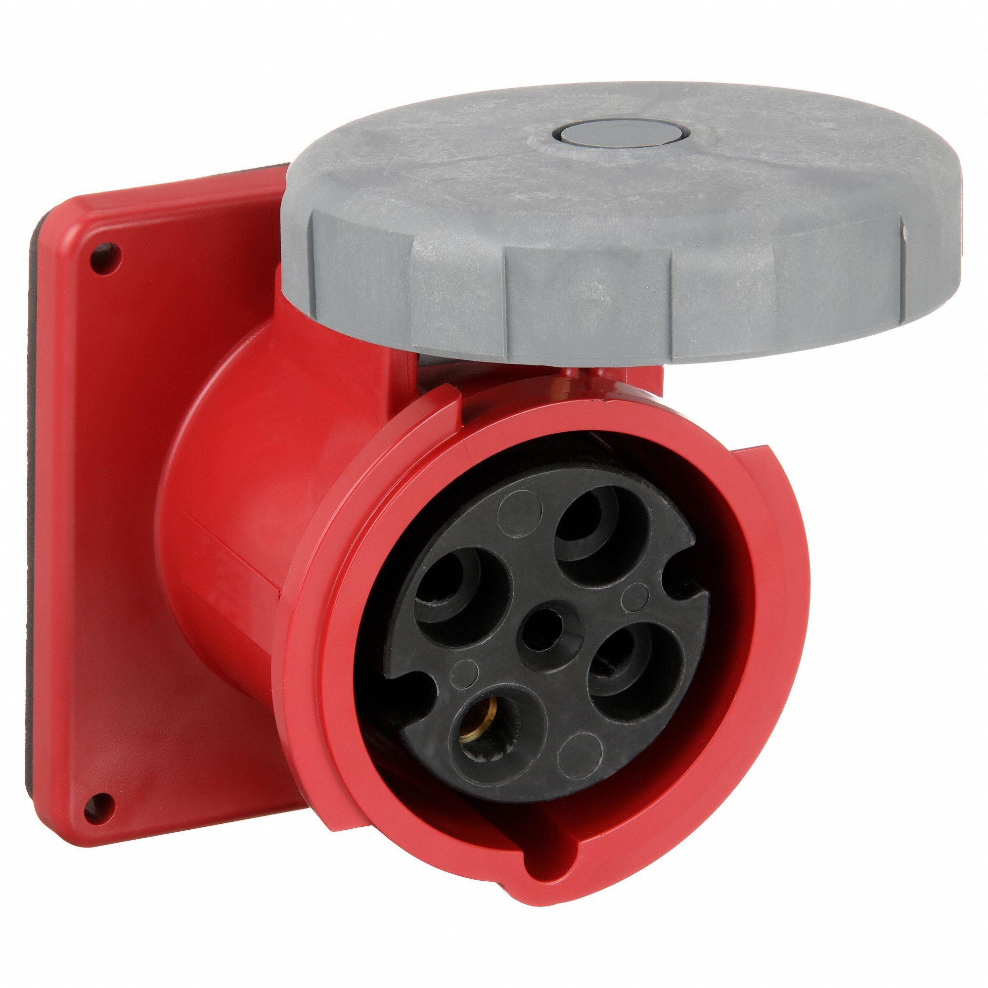 WATERTIGHT PIN AND SLEEVE RECEPTACLE, 60 A, 480V AC, 3 HORSEPOWER RATING, IEC GROUNDING, BLUE