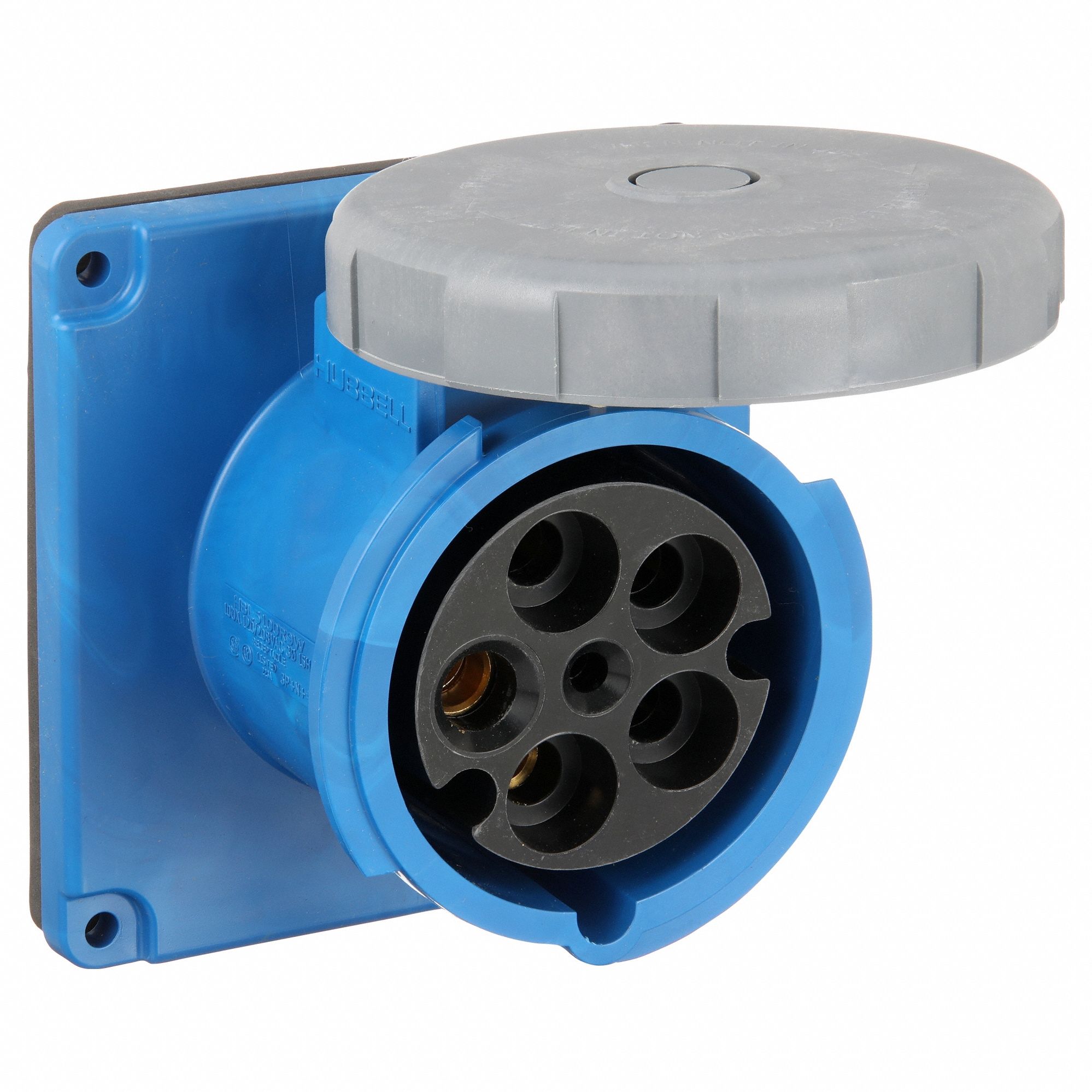 WATERTIGHT PIN AND SLEEVE RECEPTACLE, 100 A, 120/208V AC, 10 HORSEPOWER RATING, IEC GROUNDING