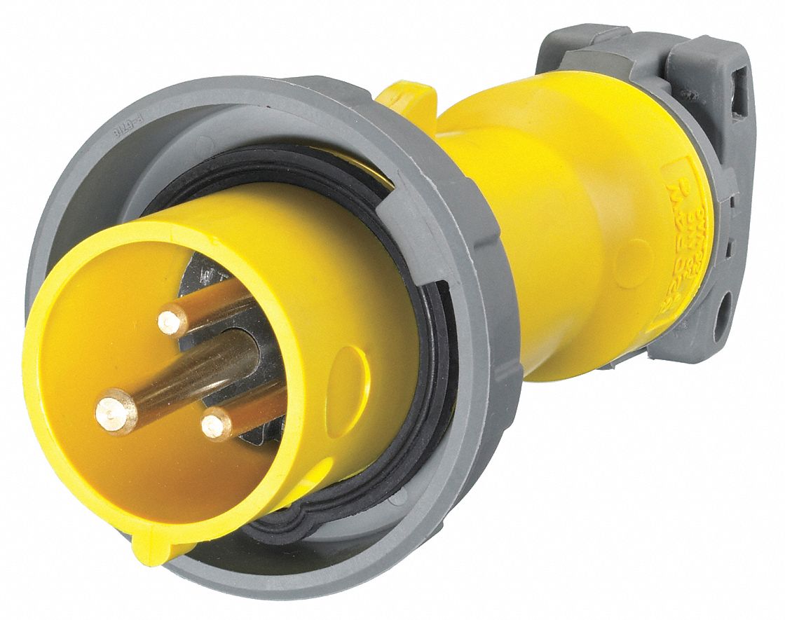 IEC PIN AND SLEEVE PLUG, 20 A, 125V AC, IEC GROUNDING, 1 HORSEPOWER RATING
