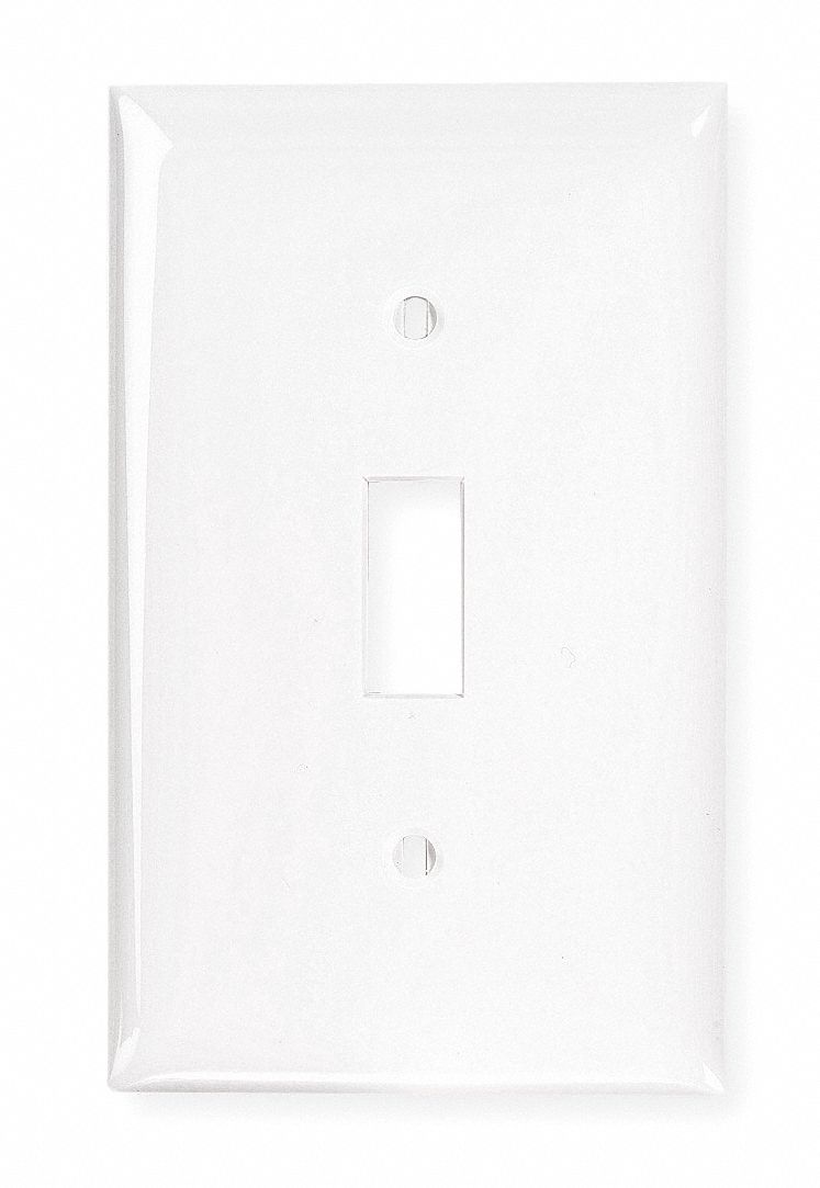 WALLPLATE MID 1G TOGGLE WHITE