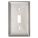 TOGGLE SWITCH WALL PLATE, STAINLESS STEEL, SILVER, 0 OUTLET OPENINGS, 1 SWITCH OPENING